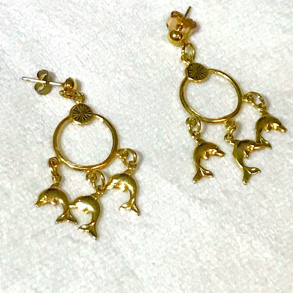 ☀️Dangling dolphin earrings